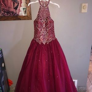 Burgundy Quinceañera Dress